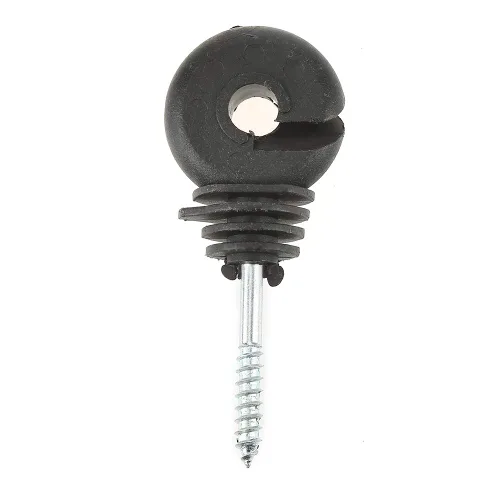 Vista 7 de 50 unids/set negro tornillo en anillo aislantes, accesorios eléctricos aislantes de cerca, aislantes, para poste de madera
