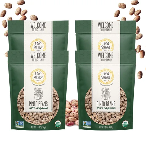 Vista 9 de 1000 SPRINGS MILL - Frijoles pintos sin OMG Se utilizan para sopas, guisos, salsas, chile, burritos, frijoles refritos y más Frijoles pintos