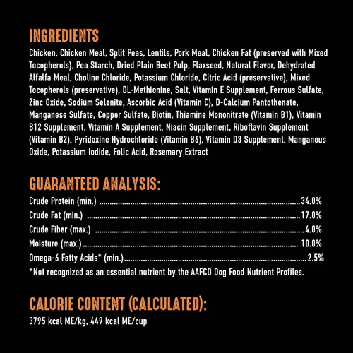 Vista 4 de Crave Comida con proteína para perros, libre de granos, adulto 34% protein, real animal protein, no by-product meal, no corn, wheat, soy,