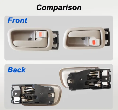 Vista 3 de AUCERAMIC Manijas de puerta interiores con bisel, 2 piezas aptas para Toyota Tundra 2000 2001 2002 2003 2004 2005 2006, repuesto para el lado