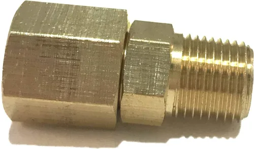 Vista 2 de Adaptador giratorio macho de latón 1/8" NPT combustible/aire/agua/aceite/gas WOG (cantidad 10)