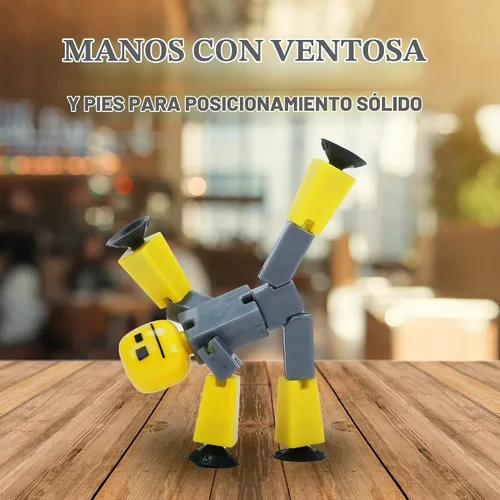 Vista 4 de Zing Stikbot - Juego de 6 figuras de acción coleccionables Stikbot, crea animación Stop Motion (los estilos pueden variar)