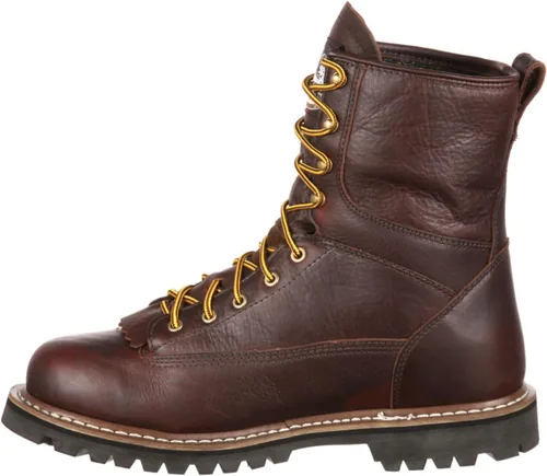Vista 5 de Botas de trabajo impermeables para hombre Georgia Boot con cordones de punta a punta Marrón (Soggy Brown)