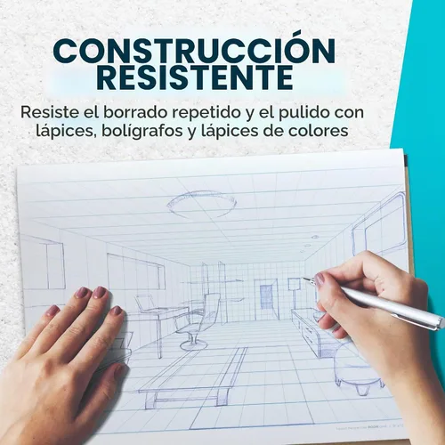 Vista 7 de Bloc grande de dibujo con perspectiva (1 y 2 puntos)
