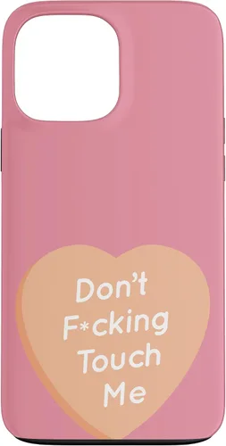 Vista 24 de Don't F Touch Me - Carcasa para iPhone 17, diseño de texto de corazón