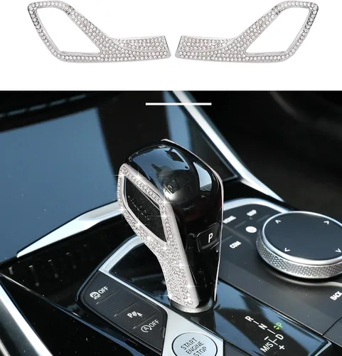 Vista 9 de Bling Media - Cubierta de botón iDrive, accesorios de automóvil, calcomanías de metal para decoración interior de automóvil, piezas para BMW 330 i