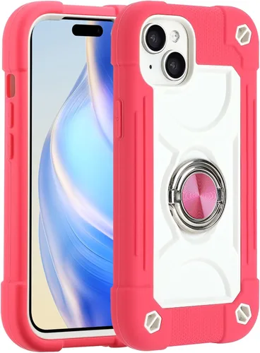 Vista 81 de MARKILL Funda compatible con iPhone 14 Pro de 6.1 pulgadas con soporte de anillo integrado, protección contra caídas de grado militar, carcasa Palta