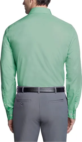 Vista 2 de Van Heusen - Camisa de vestir de tela de popelina para hombre, unicolor, corte ajustado