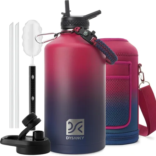 Vista 101 de DYSANKY Botella de agua aislada de 32 onzas, metal al vacío de acero inoxidable grueso, jarra de agua deportiva portátil para gimnasio y senderismo