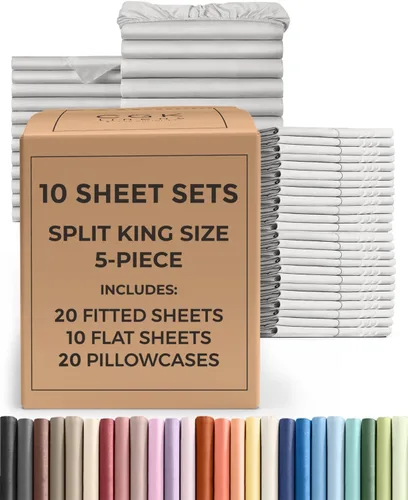 Vista 198 de Pack of 2, Twin Size 3 Piece Sheet Set - Breathable & Cooling - White