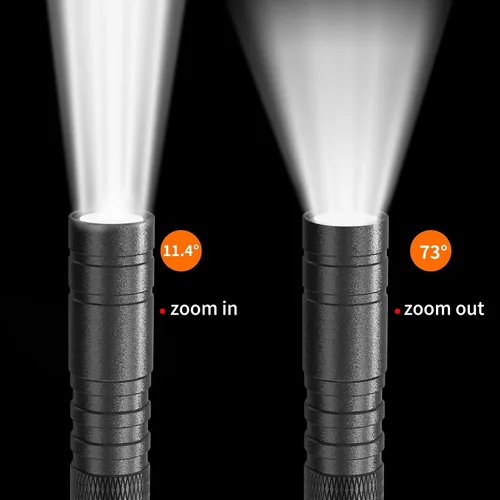Vista 7 de LED Pen Light, linterna de pluma zoomable 270 lúmenes con 2* AAA Pocket Size Clip Pen Flashlight Small Mini Handheld Slim Flash Light for Nurse