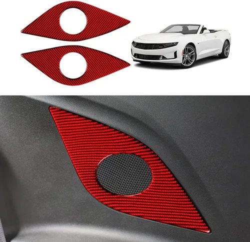 Vista 26 de Calcomanía de fibra de carbono para perilla de ventilación de aire acondicionado, cubierta interior para Chevrolet Camaro 2016 2017 2018 2019 2020