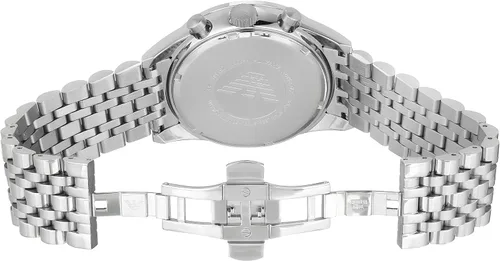 Vista 8 de Emporio Armani Reloj deportivo plateado AR5988 para hombre, Acero inoxidable, Reloj de cuarzo, cronógrafo, movimiento de cuarzo