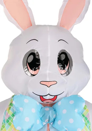 Vista 2 de Disfraz Inflable de Conejo de Pascua para Adultos Multicolor
