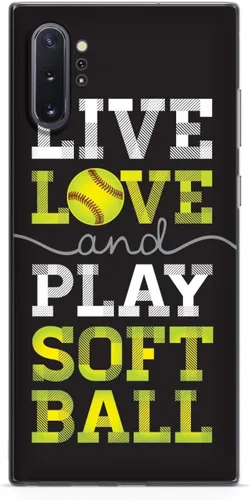 Vista 16 de Inspired Cases - Compatible con iPhone Xs Max - Funda protectora con textura 3D para Apple iPhone Xs Max - Live Love & Play Softbol
