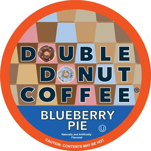 Vista 45 de Double Donut Coffee Cápsulas de Café Half Caff, Cápsulas de Café de Media Cafeína de Porción Individual para Cafeteras Keurig K Cup, Tostado Medio