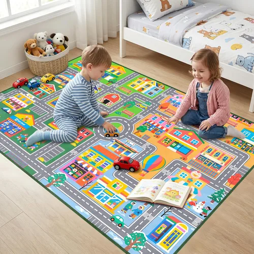 Vista 24 de Alfombra infantil ABC para sala de juegos, alfombra del alfabeto para dormitorio, educativa para aprender preescolar, alfombras para guardería