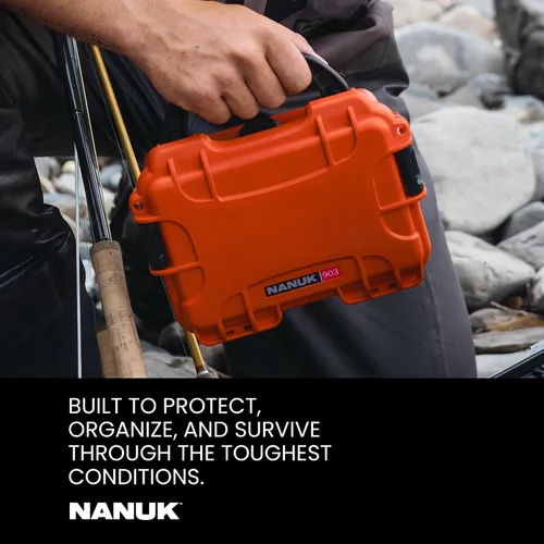 Vista 7 de NANUK 903 - Funda rígida con espuma, IP67, impermeable, resistente a los impactos para cámaras compactas y equipos pequeños, a prueba de polvo, 9.1