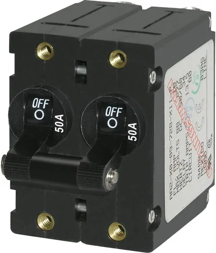 Vista 11 de Blue Sea Systems Disyuntores de Circuito de Palanca de Doble Polo de la Serie A Negro