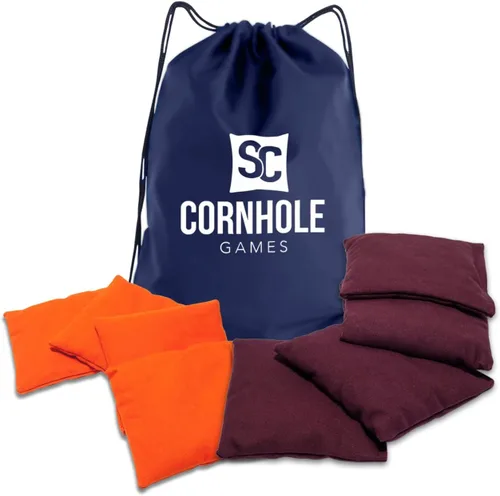 Vista 27 de Bolsas de cornhole resistentes al clima (juego de 8) - Tamaño/peso profesional de regulación (16 oz) - Uso en tableros de cornhole profesionales