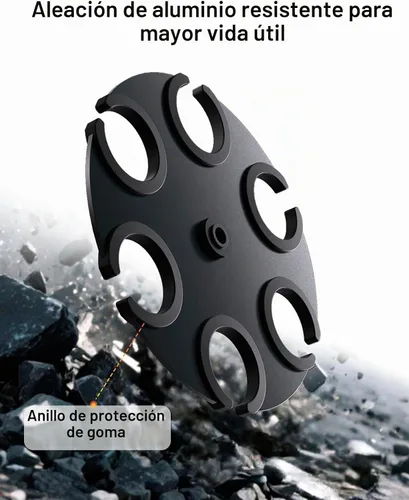 Vista 5 de Soporte para múltiples micrófonos de hasta 6 micrófonos (acolchado de aluminio/goma) para micrófonos dinámicos, con cable e inalámbricos