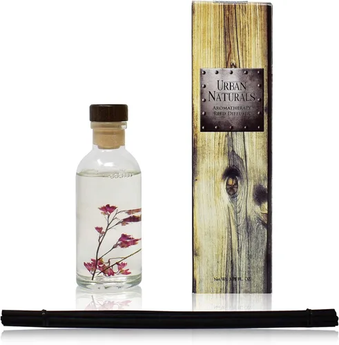 Vista 2 de Urban Naturals Amber & Lavender - Juego de difusor con varillas aromáticas Colección de aromaterapia (Awaken + Renew) Mind & Body Ambientador