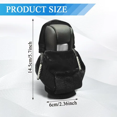 Vista 2 de 2 sudaderas con capucha para palanca de cambios, cubierta universal para pomo de palanca de cambios de automóvil, divertida sudadera con capucha