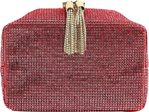 Vista 5 de Bolso de lujo con diamantes de imitación de plata para mujer, cadena de embrague brillante, bolsa de noche