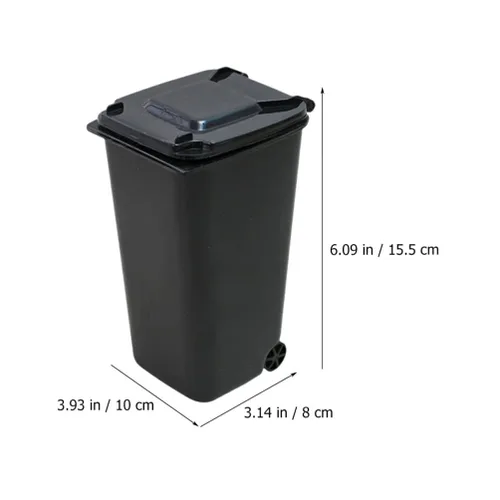 Vista 7 de Tofficu 3 piezas Mini bote de basura con tapa, cubo de basura multifuncional de escritorio para oficina y hogar, soporte de basura compacto