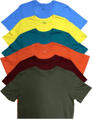 Vista 3 de SOCKSNBULK Mens Cotton Crew Neck Short Sleeve T-Shirts Mix Colors Bulk