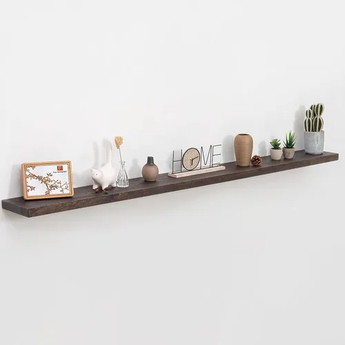 Vista 8 de Estantes flotantes para decoración de pared, estantes rústicos de madera recuperada de 24 x 8 pulgadas, estantes de montaje en pared resistentes