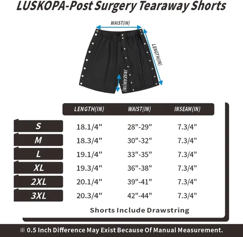 Vista 6 de Pantalones cortos deportivos unisex para hombres y mujeres, pantalones cortos de recuperación con bolsillos para después de la cadera y la rodilla