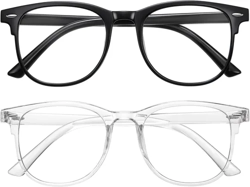 Vista 12 de Okany Lentes de bloqueo de luz azul para mujeres, hombres y mujeres, con filtro de pantalla de computadora negra, gafas de juego para mujeres