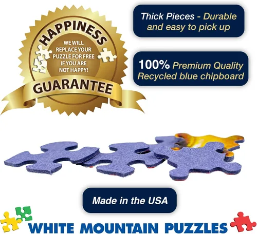 Vista 6 de White Mountain Rompecabezas de 1000 piezas de iconos americanos de mediados de siglo con piezas grandes para adultos y familia de 24 x 30 pulgadas