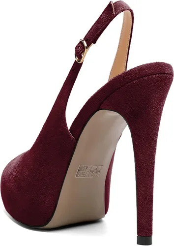 Vista 5 de YODEKS Zapatos de vestir de fiesta con tacón alto y plataforma para mujer