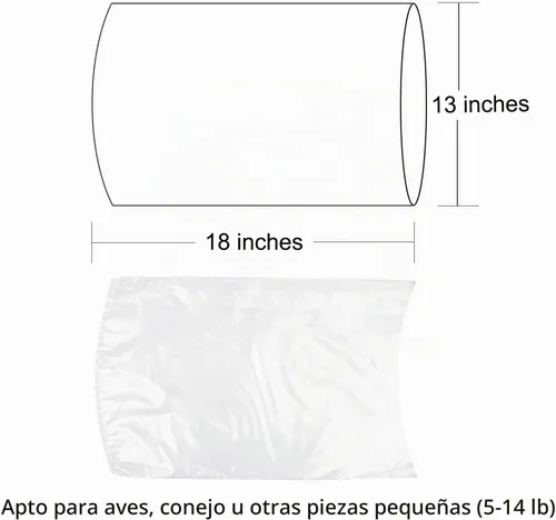 Vista 2 de Bolsas retráctiles para aves de corral, 100 bolsas de pollo de 13 x 18 pulgadas, bolsa termorretráctil para congelador 100PCS