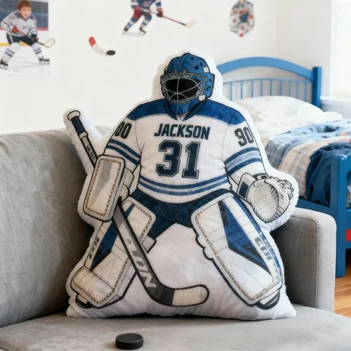 Vista 9 de Mostop Almohada de fútbol personalizada con nombre y número personalizados, regalos de cumpleaños de Navidad para niños, papá, deportes, atletas