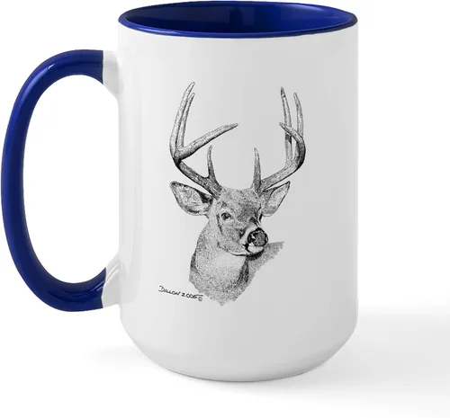 Vista 17 de CafePress Deer Season Closed Large Mug 15 oz (444 ml) Ceramic Coffee Mug