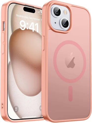 Vista 359 de zapica Funda magnética para iPhone Air, con protector de pantalla de vidrio templado, compatible con MagSafe, translúcida mate, a prueba de golpes