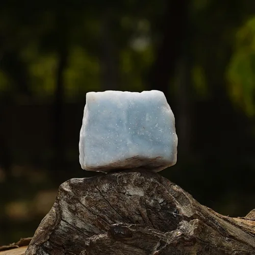 Vista 4 de Juego de 5 regalos de cristal de horóscopo de acuario, signo del zodiaco, angelita y piedras ásperas naturales con chip de protección de shungita