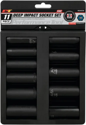 Vista 2 de Performance Tool M590DB - Enchufe de impacto de pared profunda SAE de 11 pieza de 1/2 pulgada