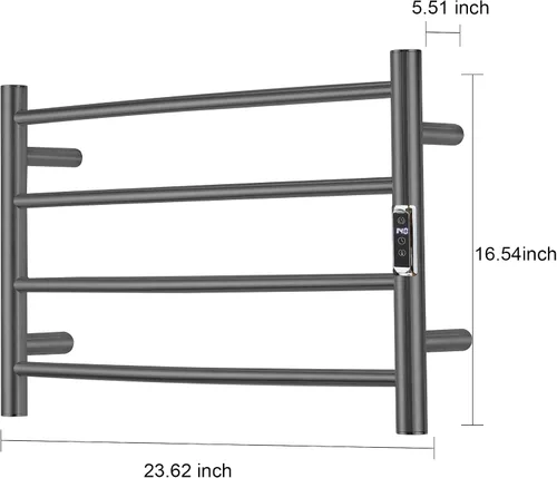 Vista 4 de Toalleros térmicos para baño, calentadores eléctricos de toallas para montar en la pared con temporizador y control de temperatura, calentador