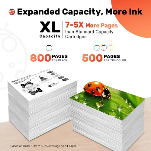 Vista 4 de COCCINK 67XL para HP Ink 67 XL Cartuchos de tinta Envy 6000 6052e 6055e 6065e 6058 6400 6455e 6458e Envy Pro 6000 6400 Impresoras Tinta de impresora