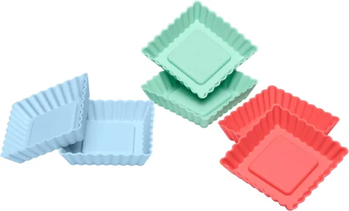 Vista 8 de LURCH Germany Flexiform - Brownie de silicona (12 unidades), color pastel
