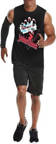 Vista 7 de Camiseta sin mangas para hombre, de rendimiento, gimnasio, entrenamiento, músculo, verano, algodón