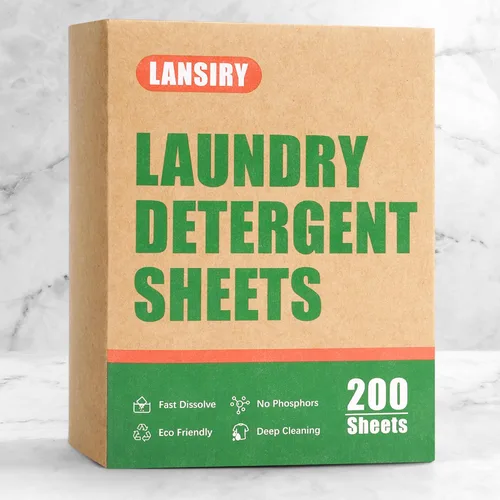 Vista 11 de Hojas de detergente para ropa – 200 cargas, tiras de lavado de aroma de lino fresco, compactas, ligeras, sin líquidos, ecológicas, hipoalergénicas