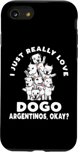 Vista 13 de iPhone 15 Funny Dogo Argentino Dog Case