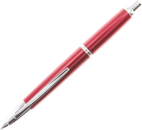 Vista 3 de Decimo pluma fuente retráctil, borgoña, rodio (Burgundy/Rhodium)