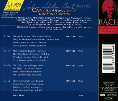 Vista 2 de Bach Cantatas BVW 148-151