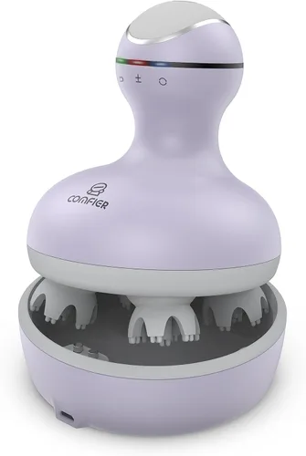 Vista 11 de Comfier - Masajeador eléctrico para cuero cabelludo, impermeable, con múltiples modos de vibración, masajeador de cabeza portátil y manual
